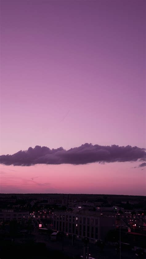 Wallpapers Afterglow Night Purple Atmosphere Cloud I Phone 7