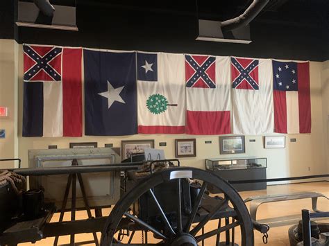 Huge Confederate Flags At The Jefferson Davis Presidential Library In
