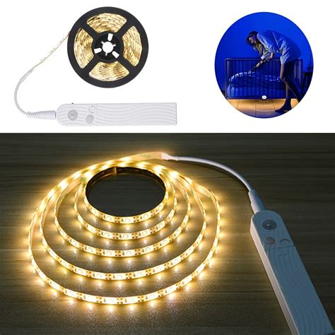 1pc Motion Sensor Strip Light With Battery Box Battery Operated Led Strip Light For Wardrobe