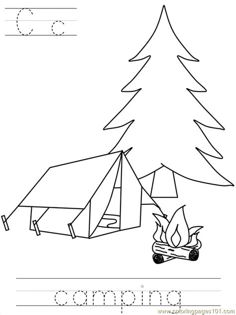 bposter camping coloring page   coloring pages coloringpagescom
