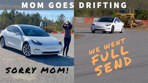 My Mom Shreds Her Tesla On The Track I Scared Her Youtube