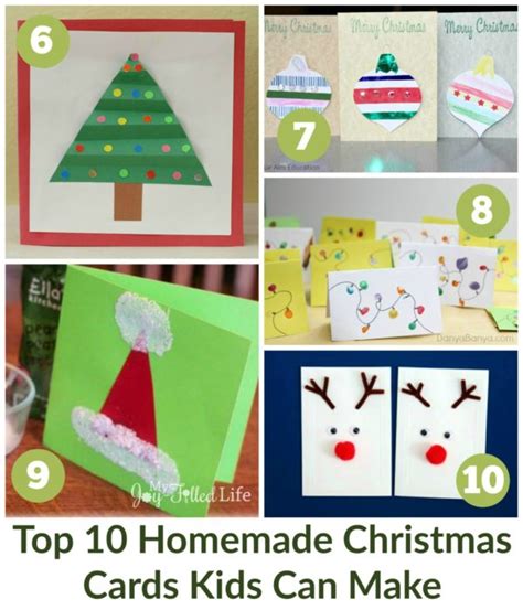 Top 10 Homemade Christmas Cards Kids Can Make My Joy Filled Life
