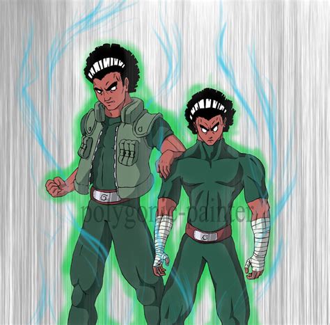 Guy Rock Lee With Open Gates By Polygonic Painter On Deviantart