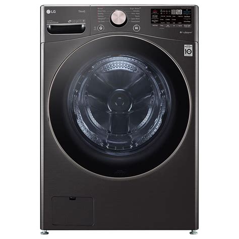 Lg 45 Cu Ft Front Load Washer With Turbowash 360 In Black Steel Nfm