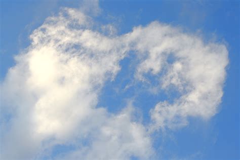 Blue Sky With Wispy White Clouds Picture Free Photograph