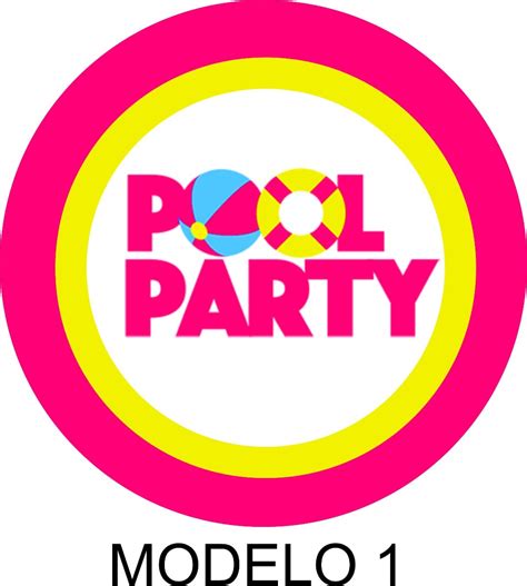 100 Tags Adesivo Personalizados Tema Pool Party R 1700 Em Mercado