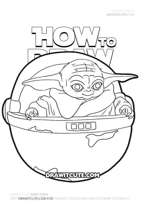 They develop imagination, teach a kid to be accurate and attentive. Baby Yoda | Star Wars The Mandalorian coloring page | Yoda ...