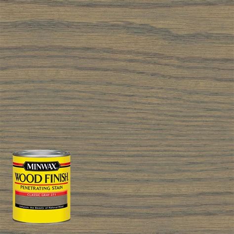 Minwax Wood Finish Satin Classic Gray Oil Based Interior Stain Actual