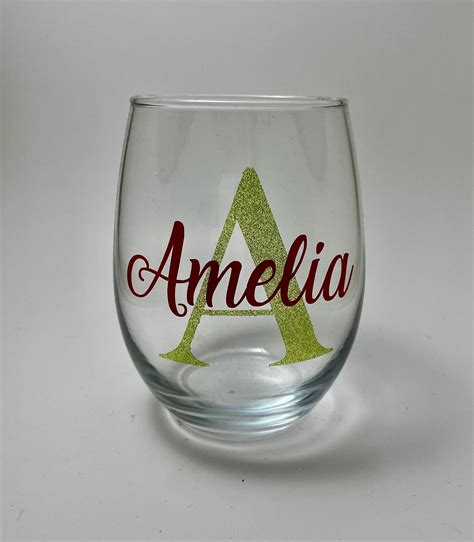 Personalized Glassware Name And Initial Assorted Glassware Etsy