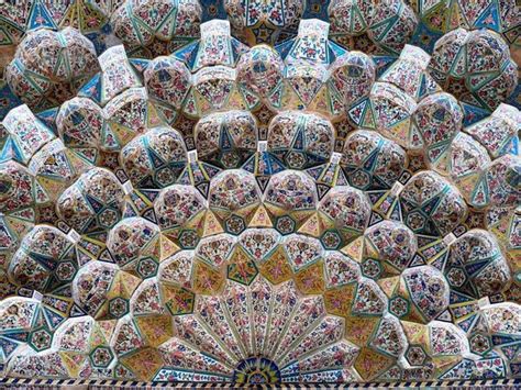 Front Door Ceiling Of The Vakil Mosque At Shiraz Iran Mandala