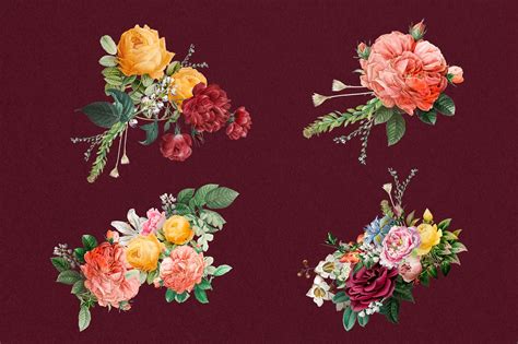 Burgundy Floral Images Free Vectors Pngs Mockups And Backgrounds