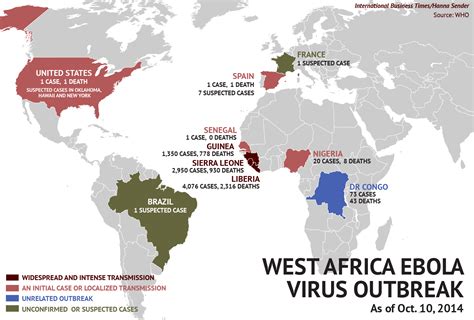 This year's ebola outbreak in africa is by far the worst the continent has seen since 1976, when the virus was first discovered. Updated Ebola Outbreak Map: Virus Spreads Out Of Africa As ...