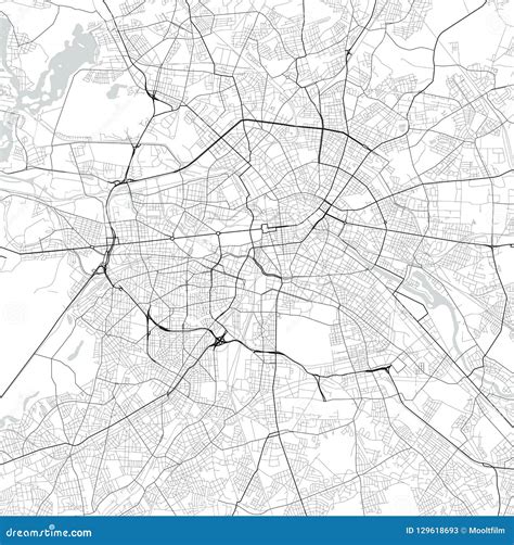Vector City Map Of Berlin In Black And White Stock Vector