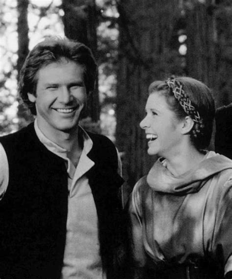 Theorganasolo Carrie Fisher And Harrison Ford On The Set Of