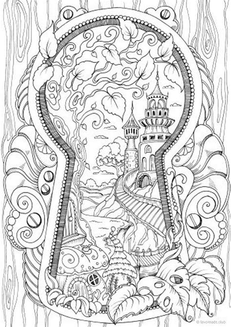 Keyhole Printable Adult Coloring Page From Favoreads Coloring Book