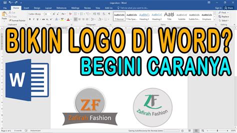 Cara Membuat Logo Di Word Tutorial Microsoft Word YouTube