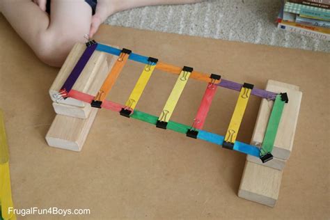 Five Engineering Challenges With Clothespins Binder Clips And Craft Sticks Stem Engineering