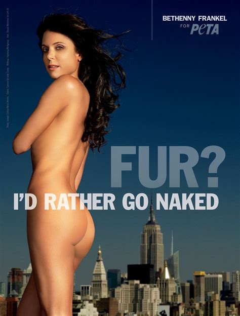 Naked Bethenny Frankel In Peta Advertisement