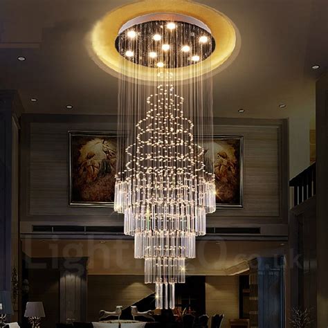 The lighting chandeliers modern is combined with painting finish, keeps surface mellow and. 10 Lights Modern LED Crystal Ceiling Pendant Light Indoor ...