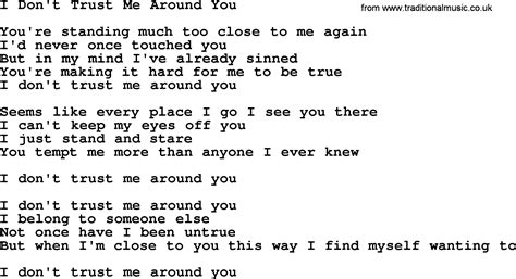 Dolly Parton Song I Dont Trust Me Around You Lyrics