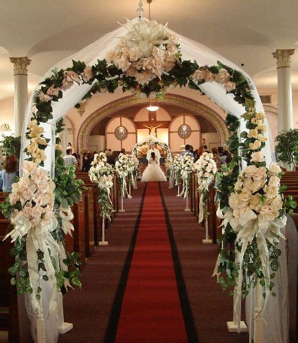 Arreglos De Iglesia Y Salòn Wedding Isle Decorations Pew Decorations