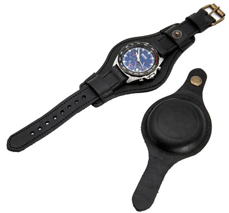 Wrist Watch Strap Leather Mens Watch Cuff Bund Band 20mm Etsy
