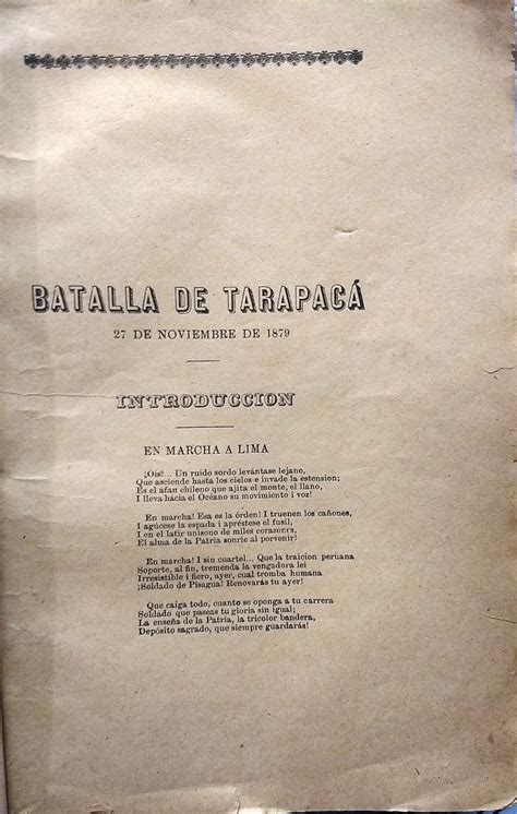 Batalla De Tarapacá 27 Noviembre 1879 De Molinare Nicanor 1896