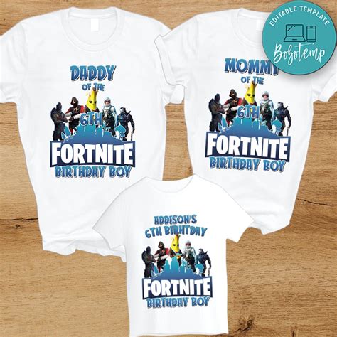 We made a perfect and recognized fortnite design for kids and the message birthday boy that can be easily. Fortnite Video Game Family Matching Birthday Shirts | Bobotemp