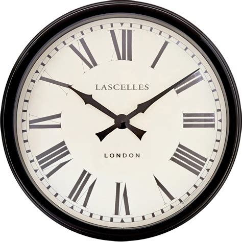 A Large Black Station Clock 58cm Station Clocks