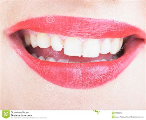 Wide Open Lips Smiling Stock Image Image Of Female