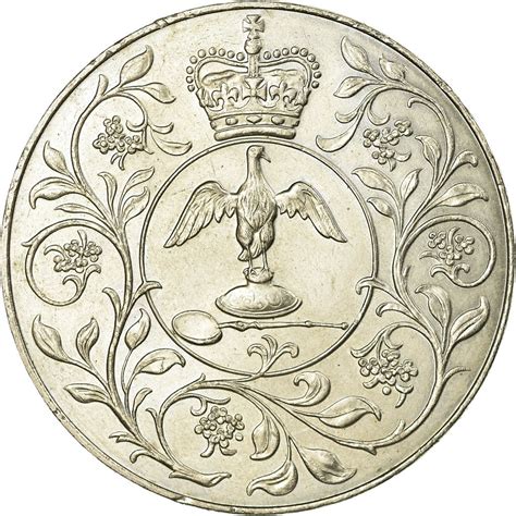 1977 queen elizabeth ii silver jubilee commemorative coin 25 new pence europe 5884seihan coins