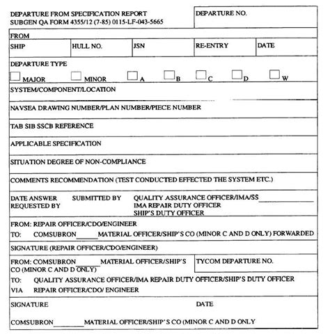 Figure 8 1qa Form 12 Departure From Specification Request