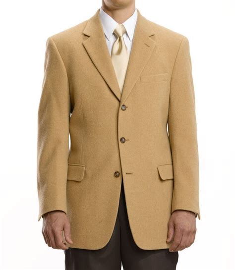 Mens overcoat three quarters length men's long jacket dress coat camel wool blend 3 button cashmere men's carcoat sport coats are manufactured in varied fabrics or materials. Tan Blazer: Jos. A. Bank Executive 3 Button Camel Hair ...