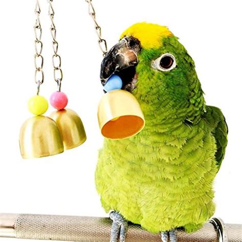 Mrli Pet Parrot Bell Toy Bird Chew Toys With Stainless Steel Bells