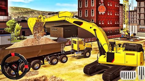 City Excavator Simulator 3d Construction Vehicles Road Builder