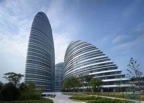Zaha Hadid Completes Wangjing Soho Towers In Beijing Zaha Hadid