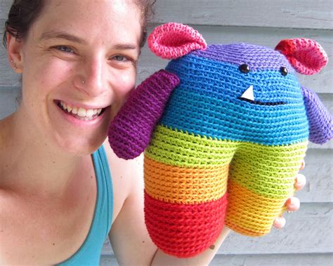 Roy The Rainbow Monster Crochet Amigurumi Pattern Shiny Happy World