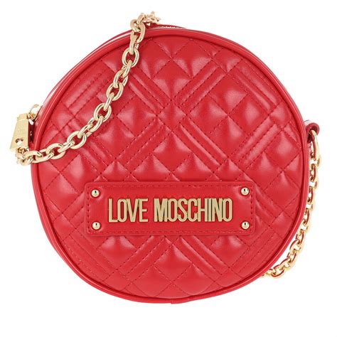 Love Moschino Round Crossbody Bag Quilted Nappa Rosso In Rot Fashionette