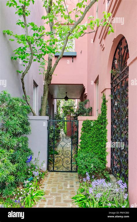 Wrought Iron Gates Lead To A Courtyard Patio April 5 2015 In