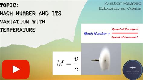 Mach Number And Its Variation With Temperature Youtube