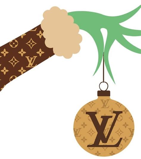 Louis Vuitton Inspired Grinch And Ornament Svg Png Banner Free Clip