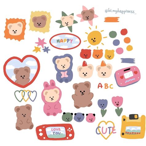 Printable Cute Korean Stickers