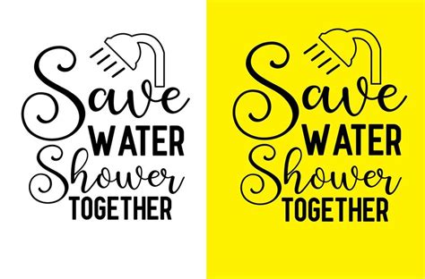 Premium Vector Save Water Shower Together Design