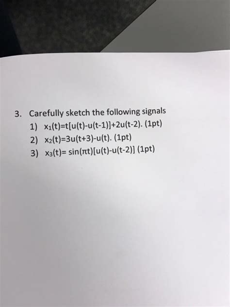 solved carefully sketch the following signals