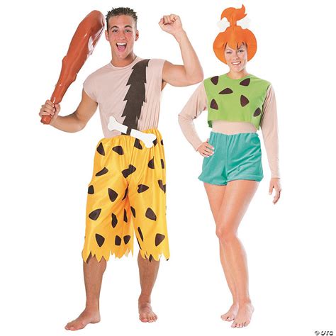adult s bamm bamm and pebbles couples costumes