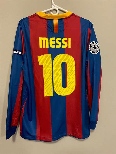 Barcelona Messi 2011 Ucl Final Long Sleeve Jersey 210retrosoccerjerseys