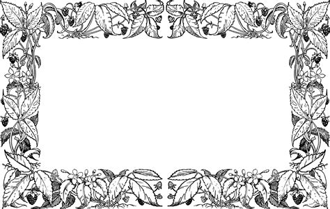 Vintage Berry Frame Coloring Page Colouringpages