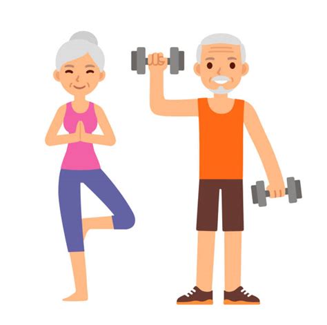 Senior Exercise Illustrations Royalty Free Vector Graphics And Clip Art