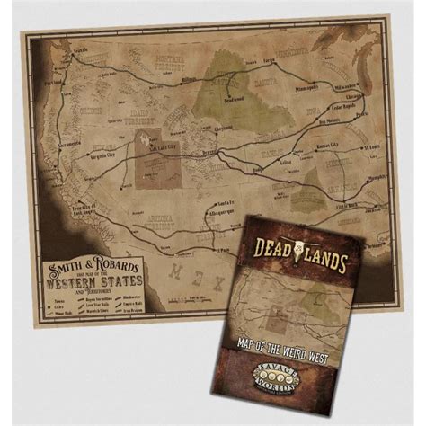 Deadlands The Weird West Rpg The Weird West Poster Map