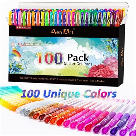 Buy Glitter Gel Pens 100 Color Glitter Pen Set For Making Cards 30